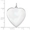 Sterling Silver Heart Charm 0.018" 24.2mm Jewerly 27mm x 25mm